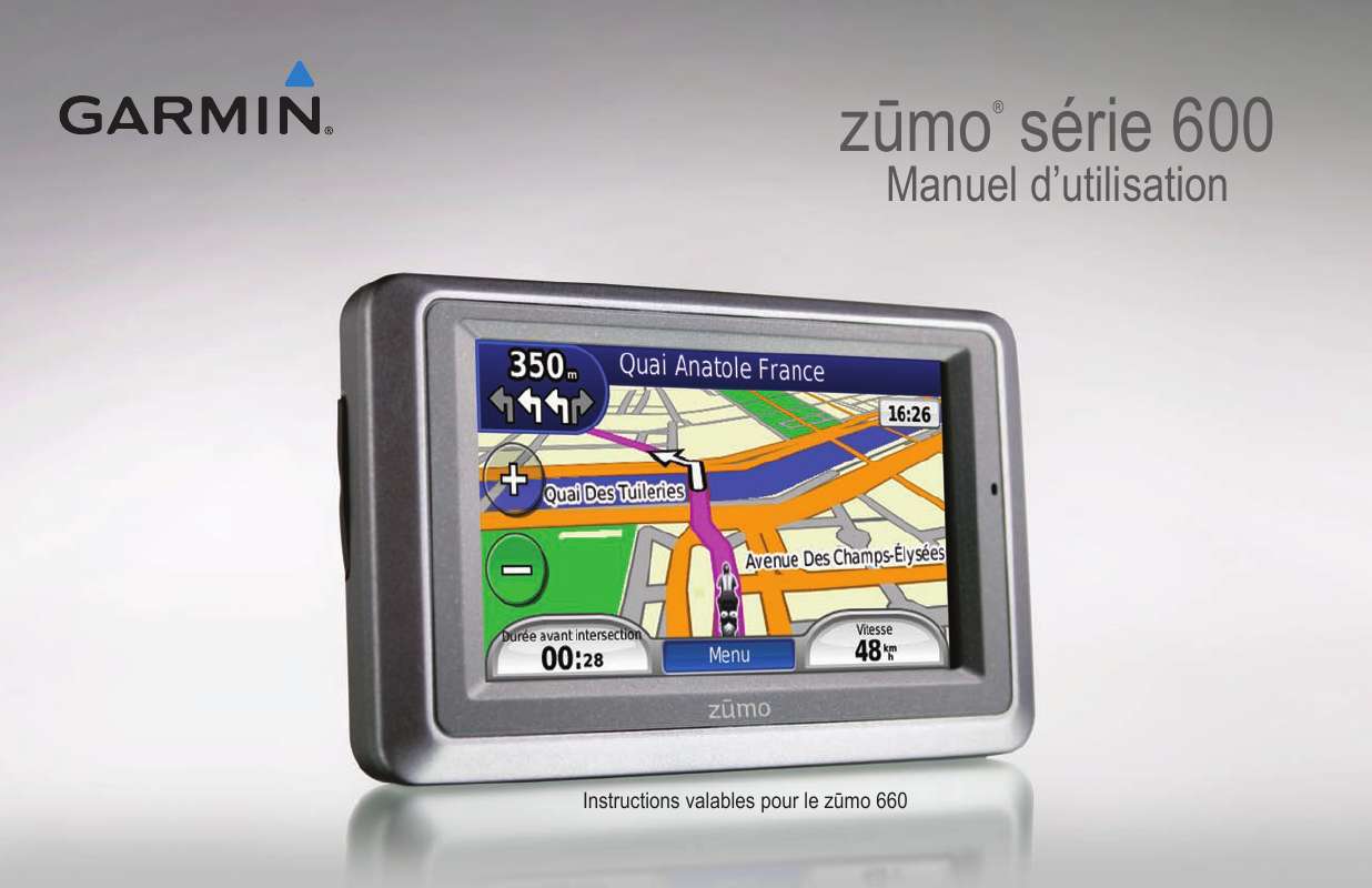 Guide utilisation GARMIN ZUMO 600  de la marque GARMIN