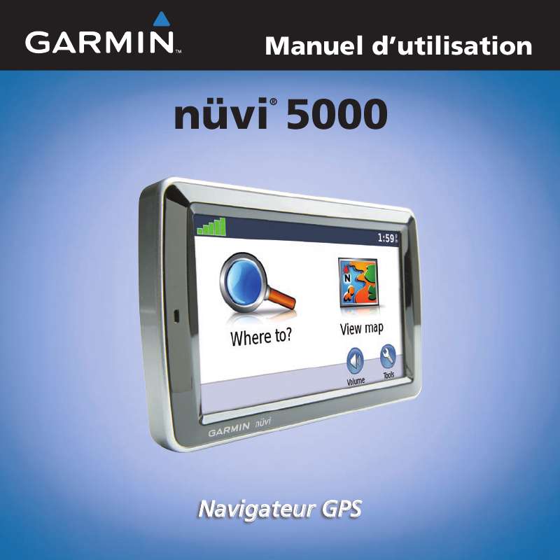 Guide utilisation GARMIN NUVI 5000  de la marque GARMIN