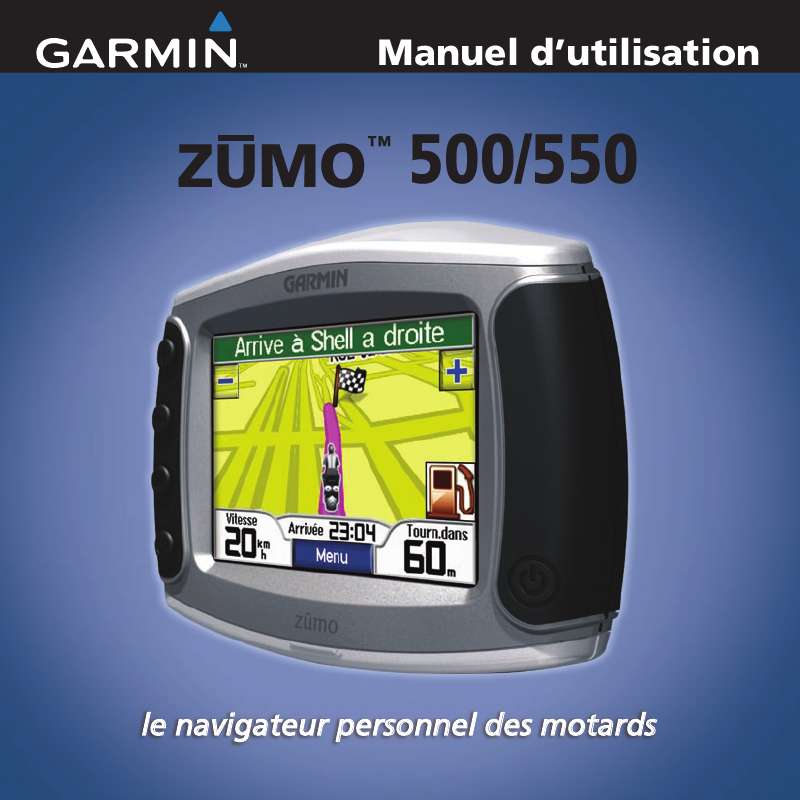Guide utilisation GARMIN ZUMO 500  de la marque GARMIN
