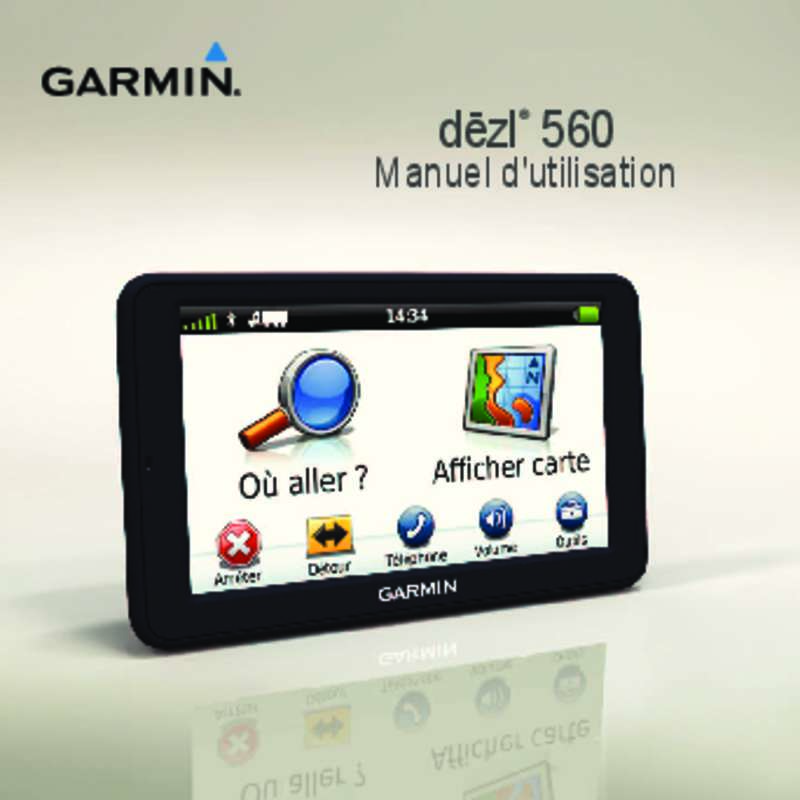 Guide utilisation GARMIN DĒZL 560LMT  de la marque GARMIN