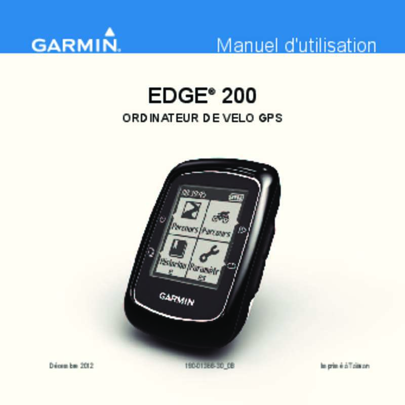Guide utilisation services GARMIN EDGE 200  de la marque GARMIN