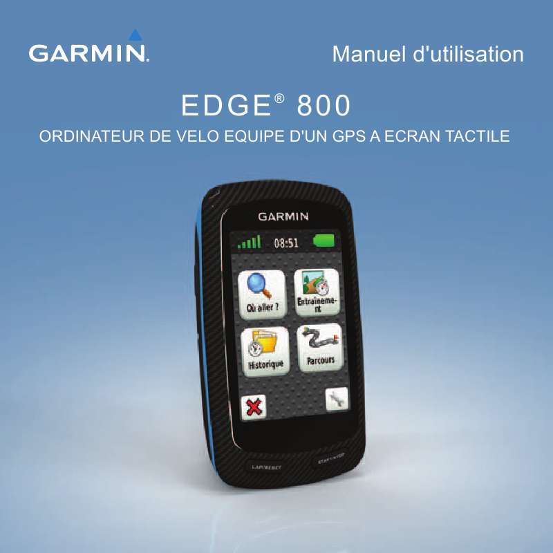 Guide utilisation GARMIN EDGE 800  de la marque GARMIN