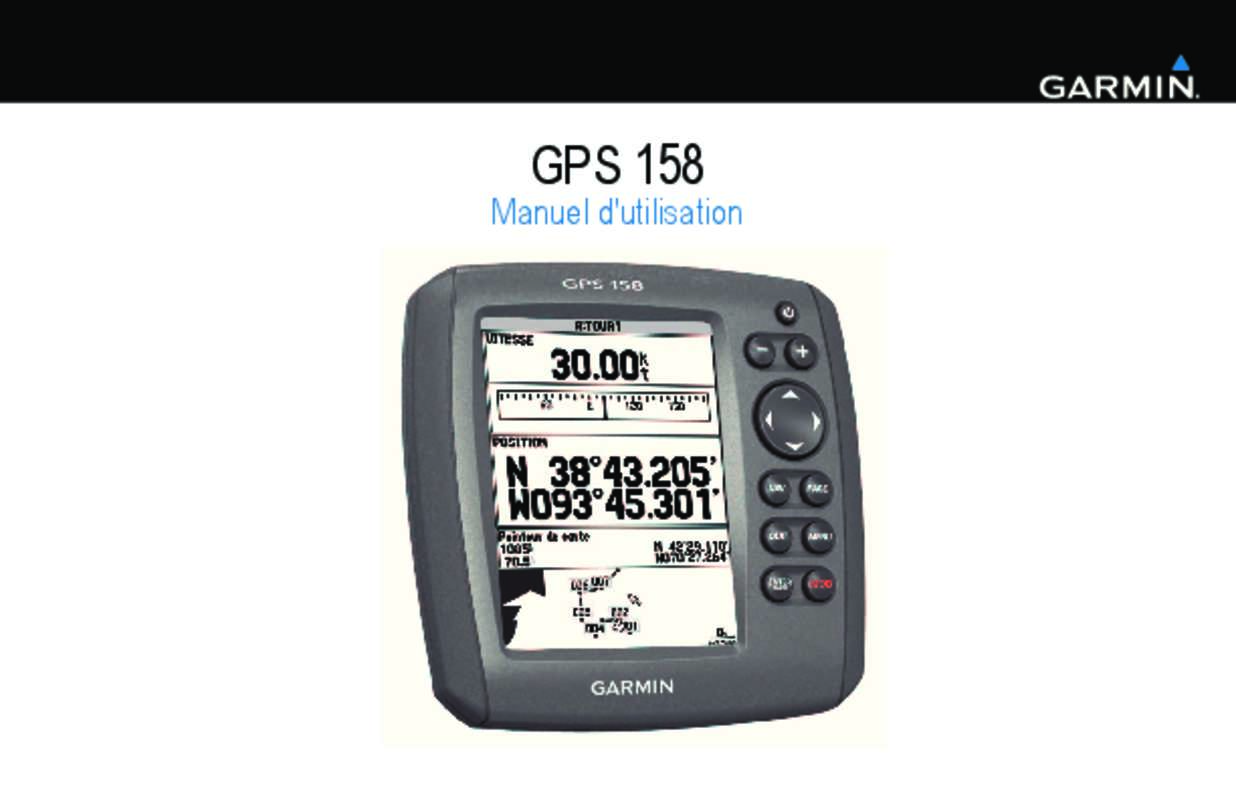 Guide utilisation GARMIN GPS 158I  de la marque GARMIN