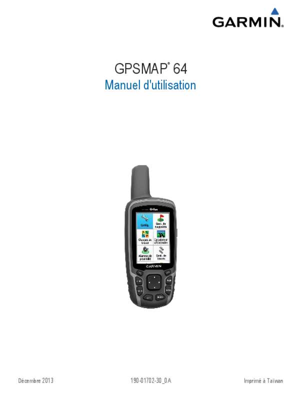 Guide utilisation GARMIN GPSMAP 64  de la marque GARMIN