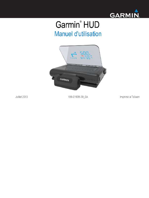 Guide utilisation GARMIN HUD+  de la marque GARMIN