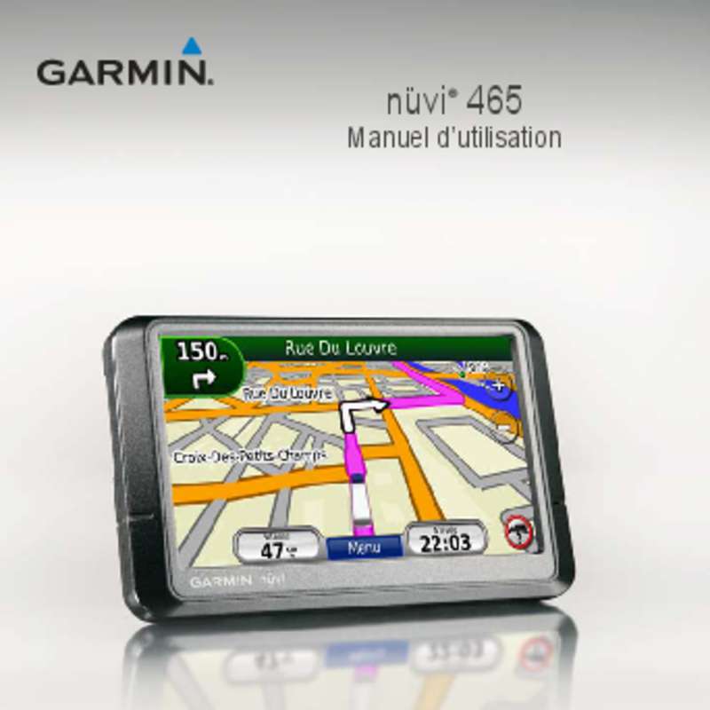 Guide utilisation GARMIN NÜVI 465T  de la marque GARMIN