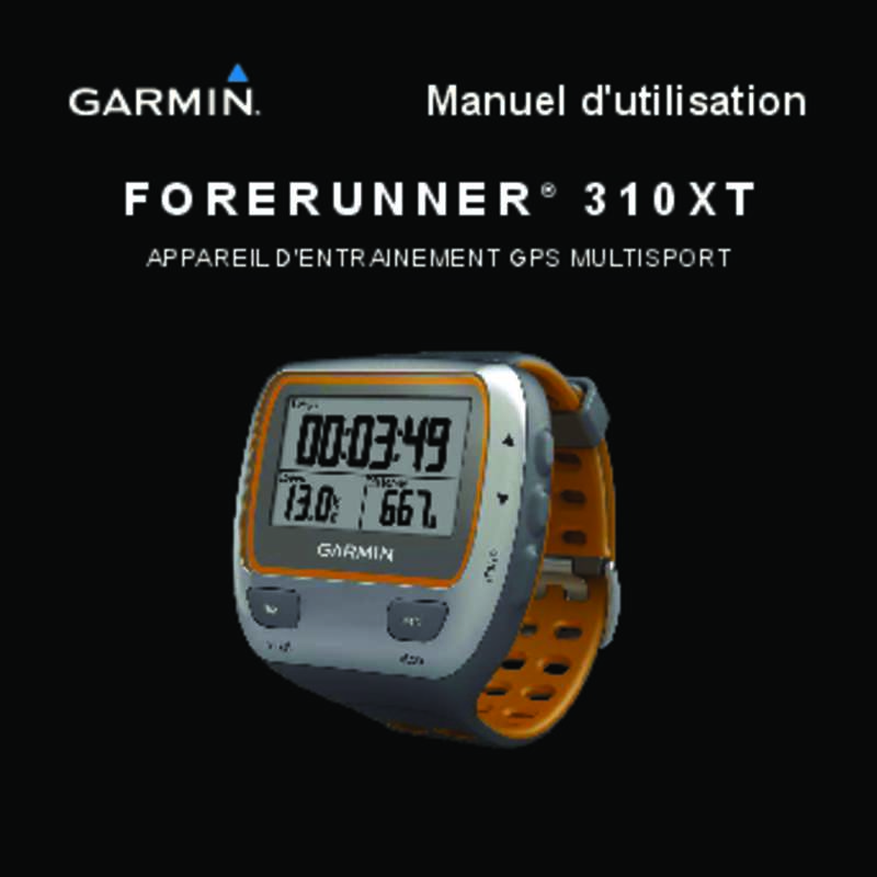 Guide utilisation services GARMIN FORERUNNER 310 XT HRM  de la marque GARMIN