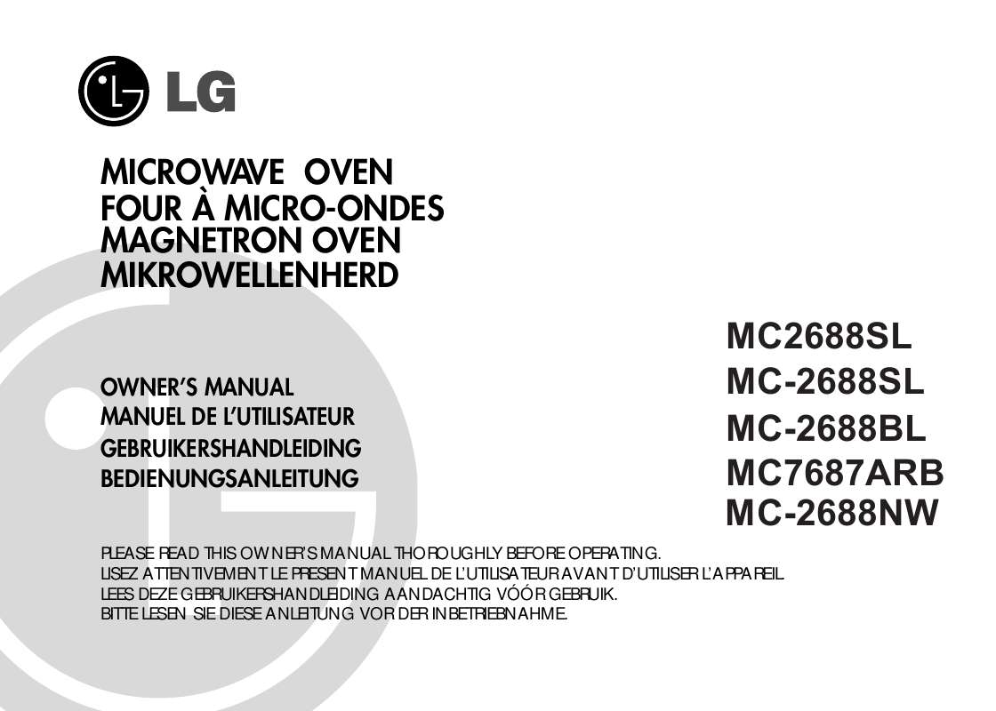 Guide utilisation LG MC-2688NW de la marque LG
