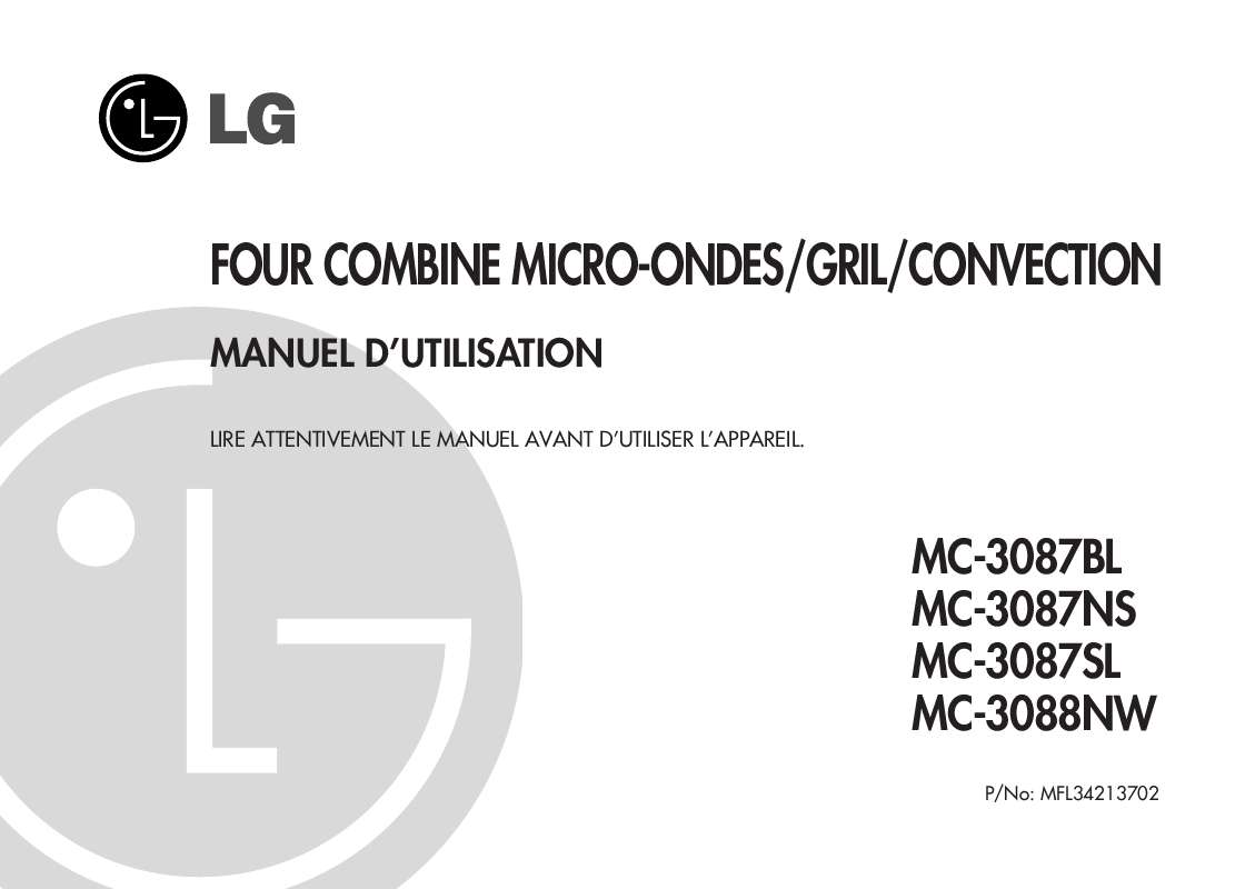 Guide utilisation LG MC-3087SL de la marque LG