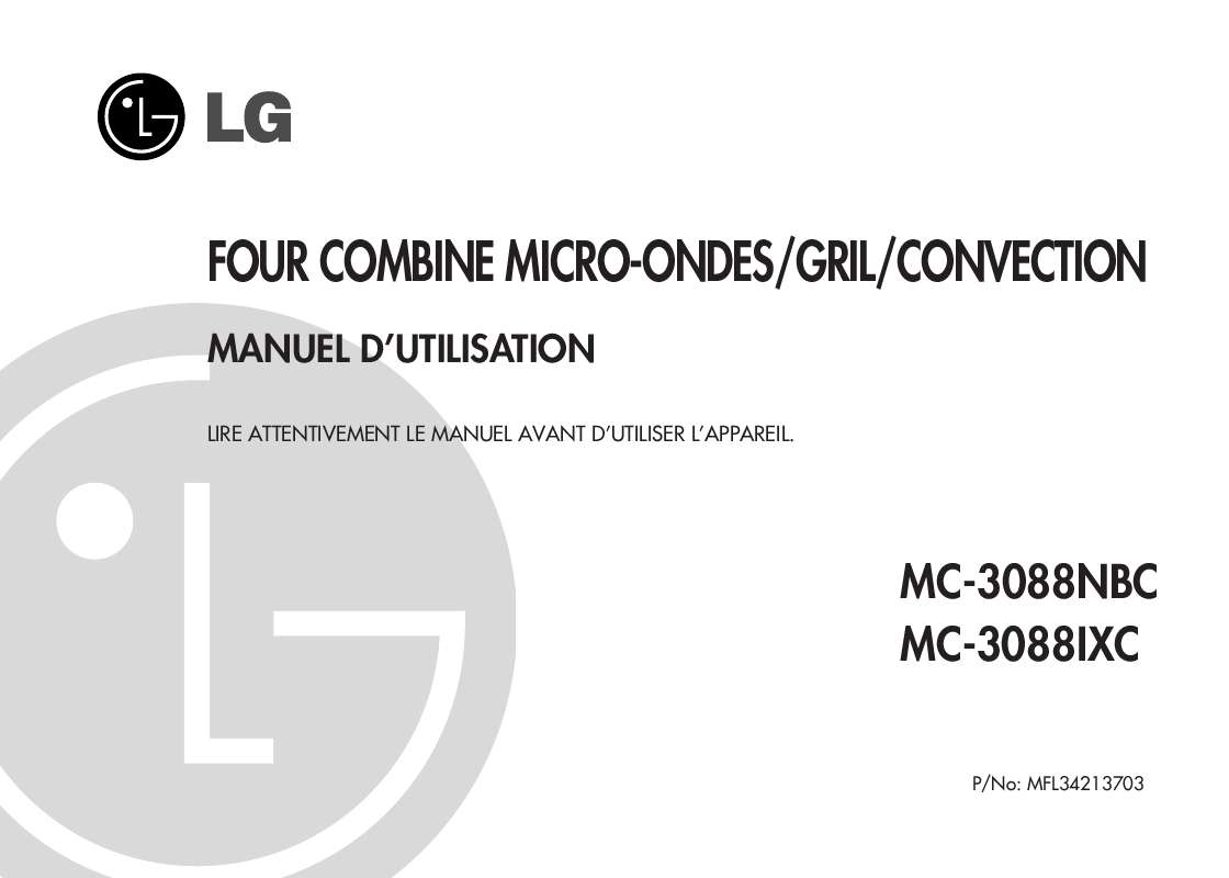Guide utilisation LG MC-3088IXC de la marque LG