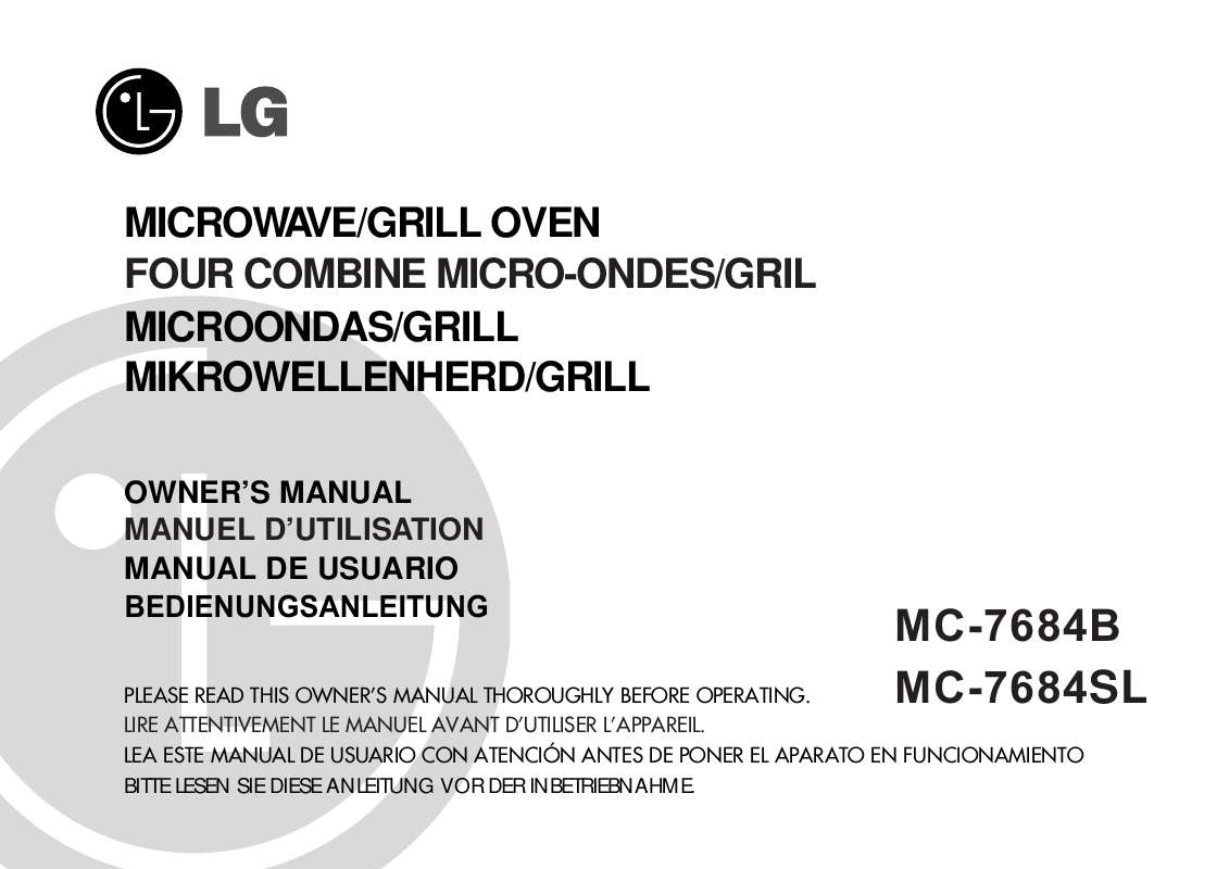 Guide utilisation LG MC-7684SL de la marque LG