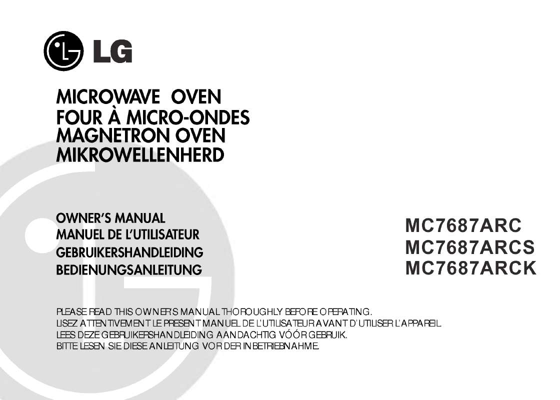 Guide utilisation LG MC-7687ARCS de la marque LG