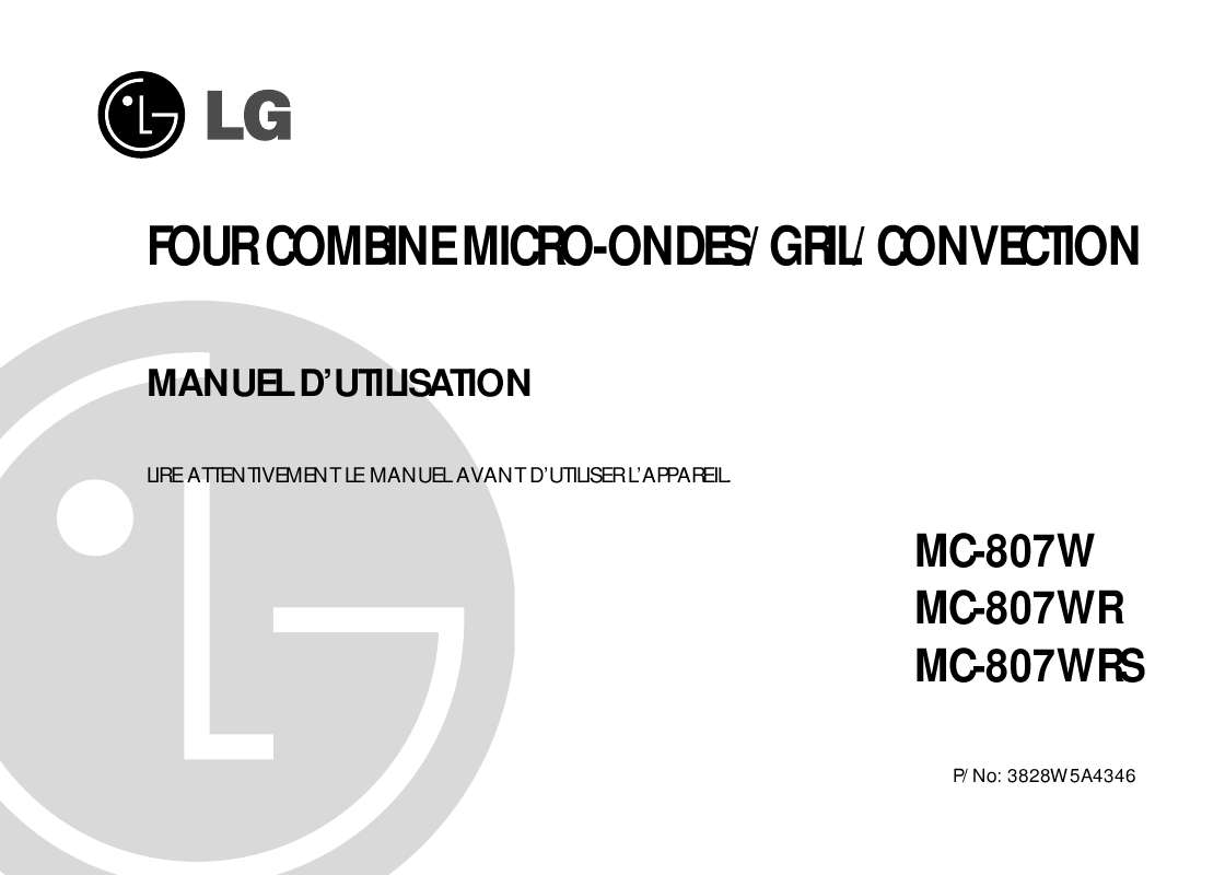 Guide utilisation LG MC-807WR de la marque LG