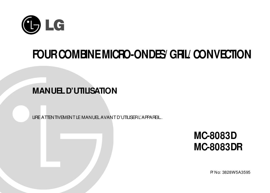 Guide utilisation LG MC-8083D de la marque LG