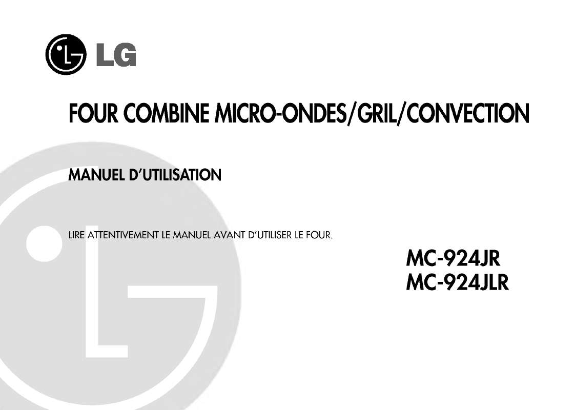 Guide utilisation LG MC-924JR de la marque LG