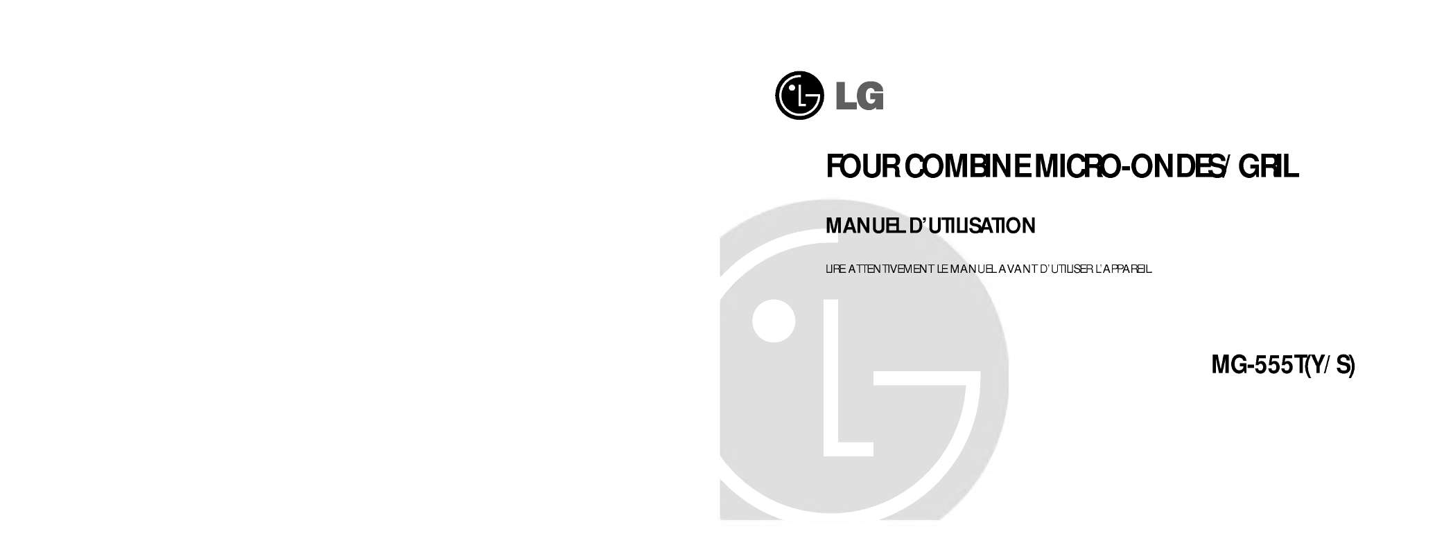 Guide utilisation LG MG-555TS de la marque LG