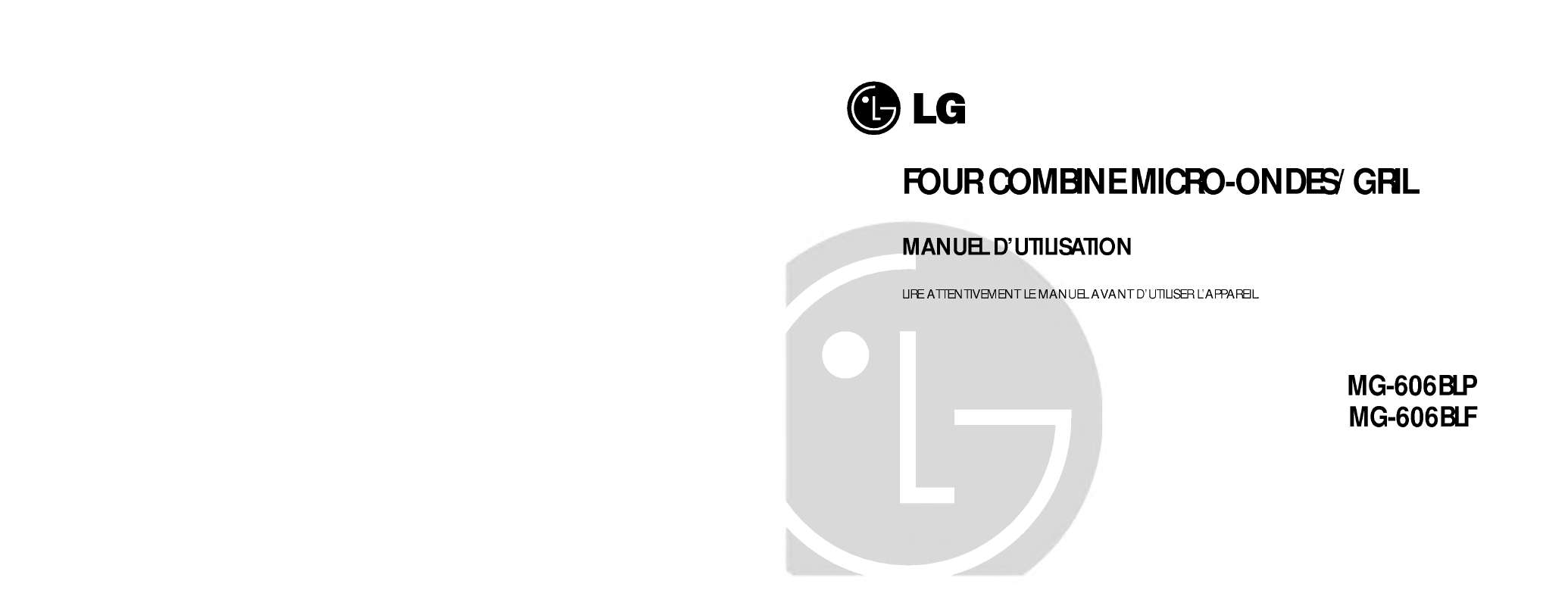 Guide utilisation LG MG-606BLF de la marque LG