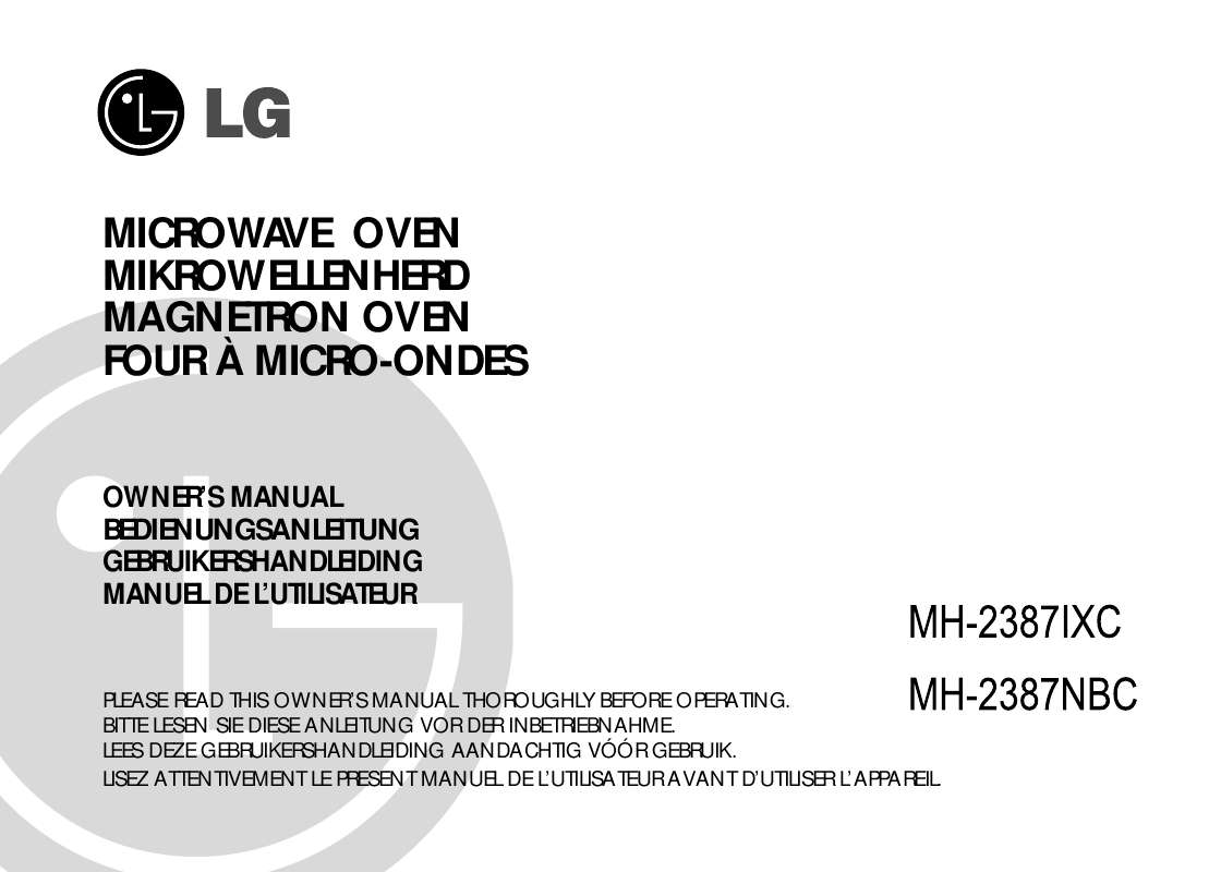 Guide utilisation LG MH-2387NBC de la marque LG