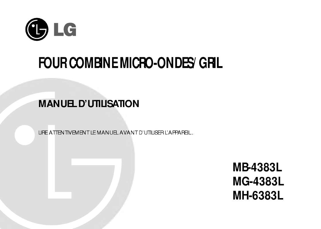 Guide utilisation LG MH-6383L de la marque LG