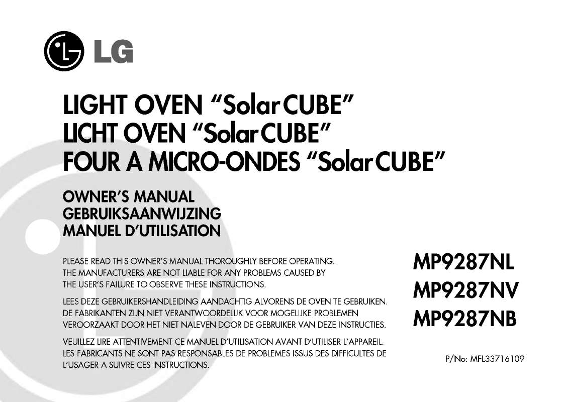Guide utilisation LG MP-9287NB de la marque LG
