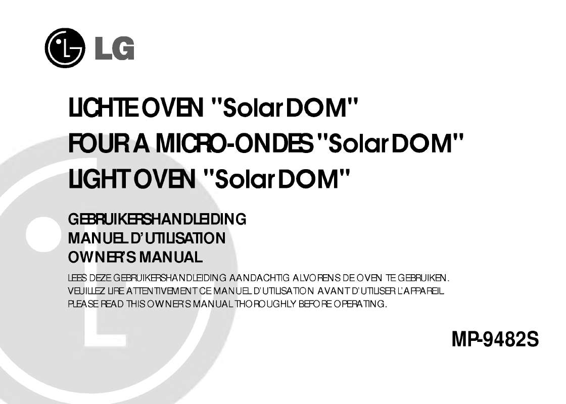 Guide utilisation LG MP-9482S de la marque LG