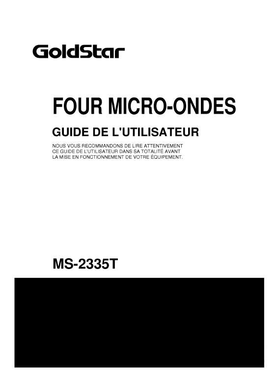 Guide utilisation LG MS-2335T de la marque LG