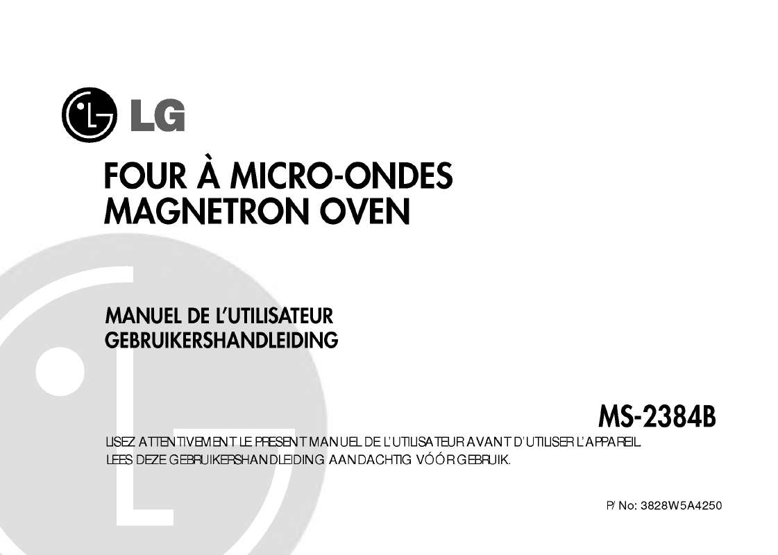 Guide utilisation LG MS-2384B de la marque LG