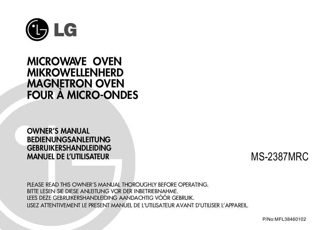 Guide utilisation LG MS-2387MRC de la marque LG
