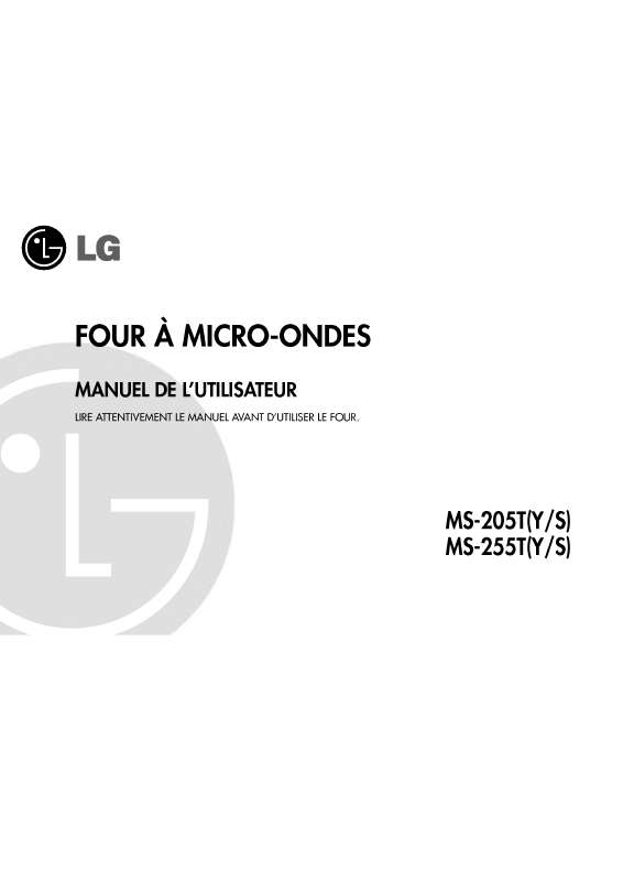 Guide utilisation LG MS-255T de la marque LG