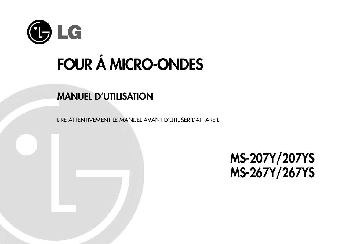 Guide utilisation LG MS-267Y de la marque LG