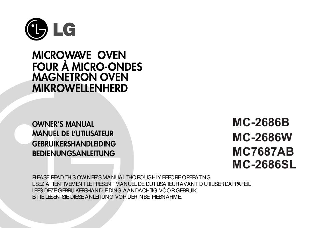 Guide utilisation LG MC-2686W de la marque LG