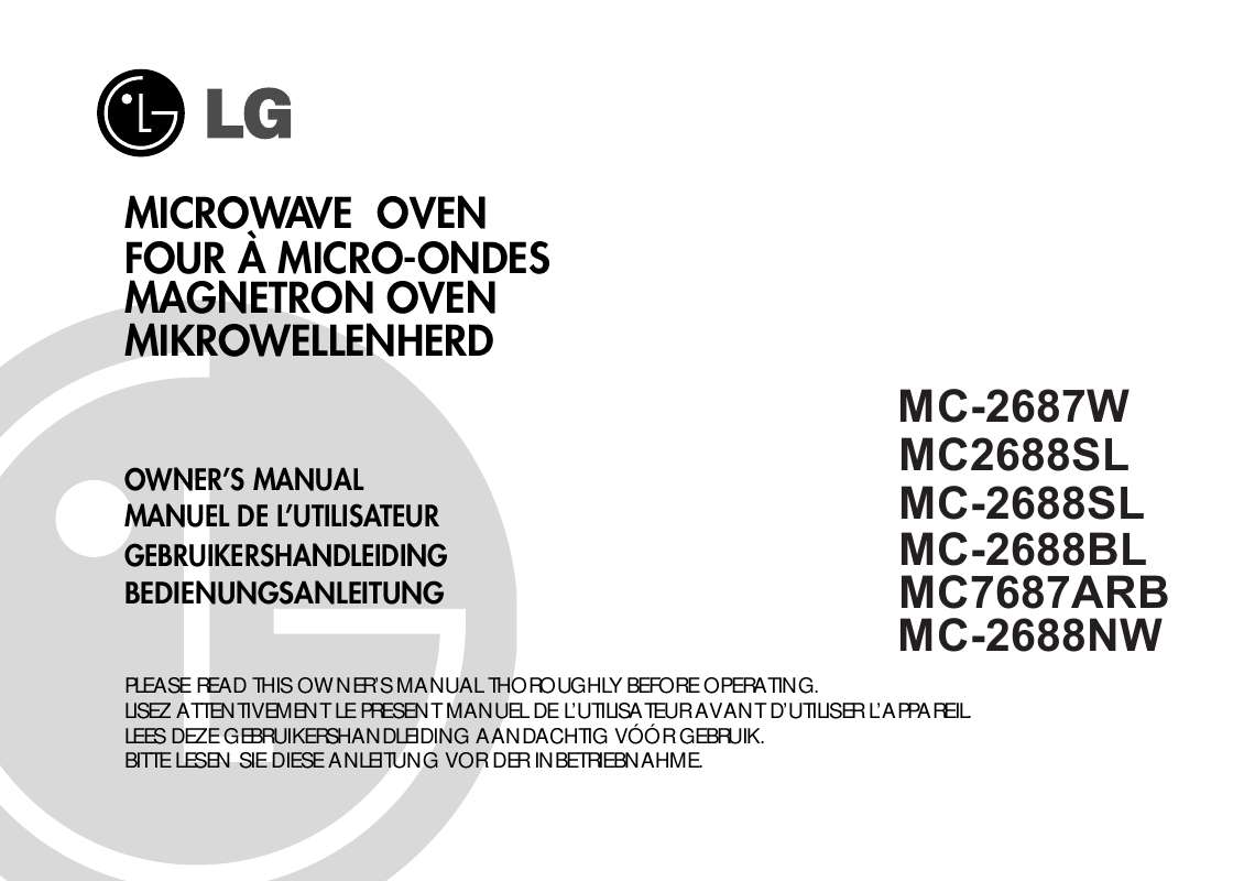 Guide utilisation LG MC-2687W de la marque LG