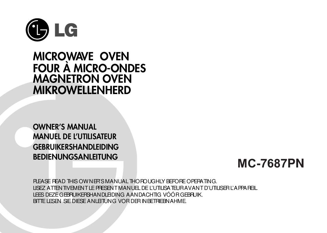 Guide utilisation LG MC-7687PN de la marque LG