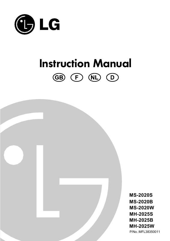 Guide utilisation LG MS-2020W de la marque LG