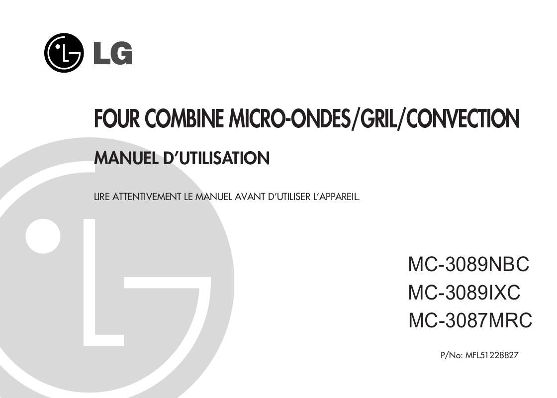 Guide utilisation LG MC-3087-MRC de la marque LG