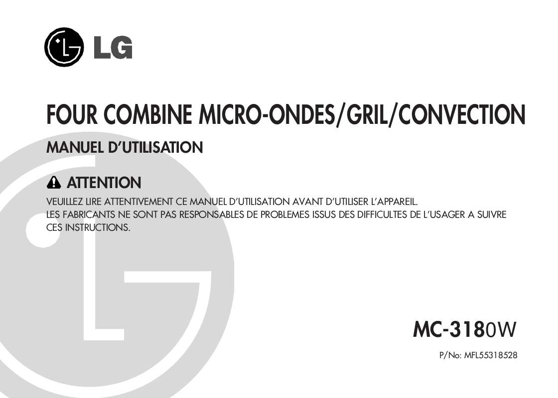 Guide utilisation LG MC-3180-W de la marque LG