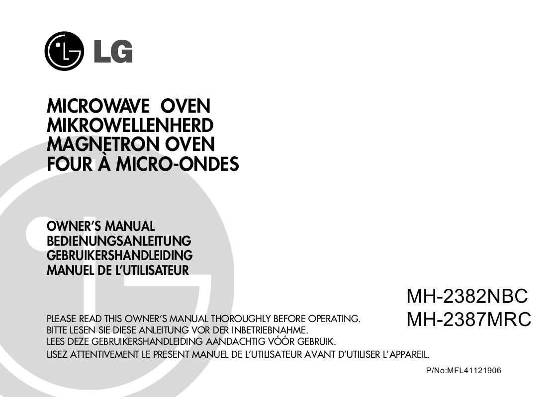 Guide utilisation LG MH-2387-MRC de la marque LG