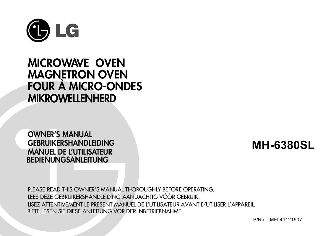 Guide utilisation LG MH-6380-SL de la marque LG