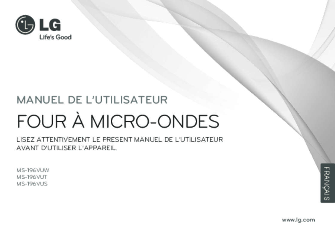 Guide utilisation LG INTELLOWAVE de la marque LG