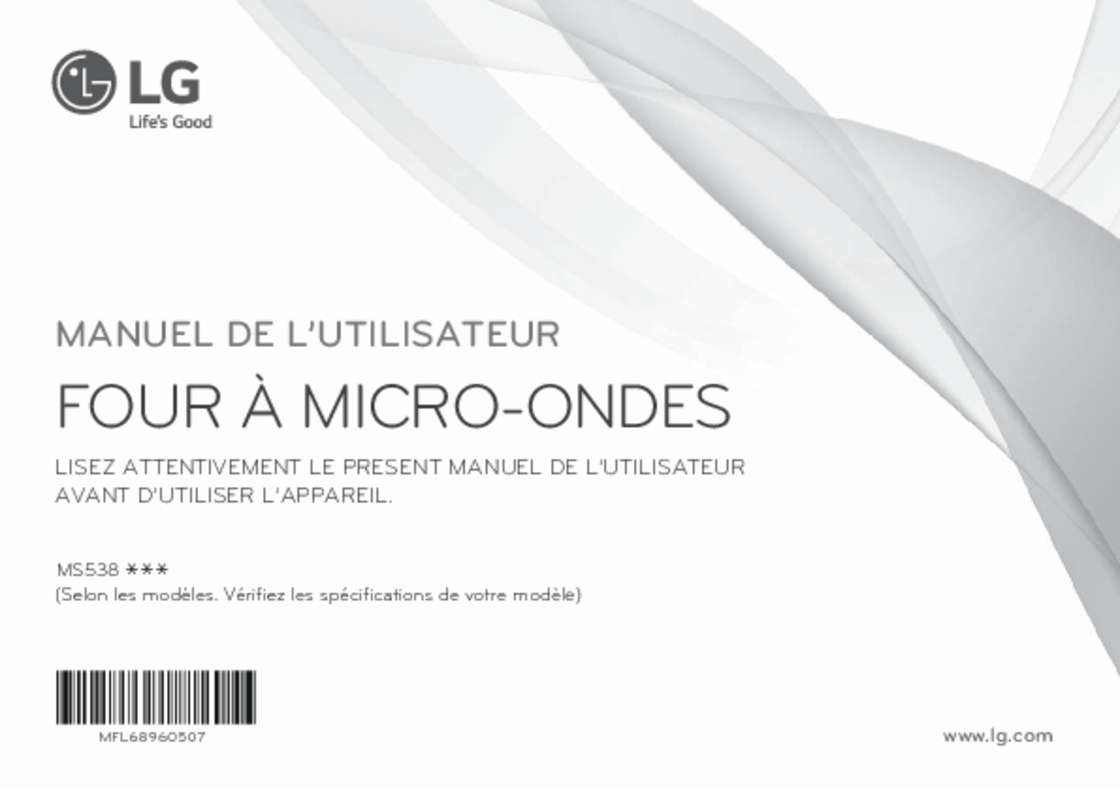 Guide utilisation LG MS5382NW de la marque LG