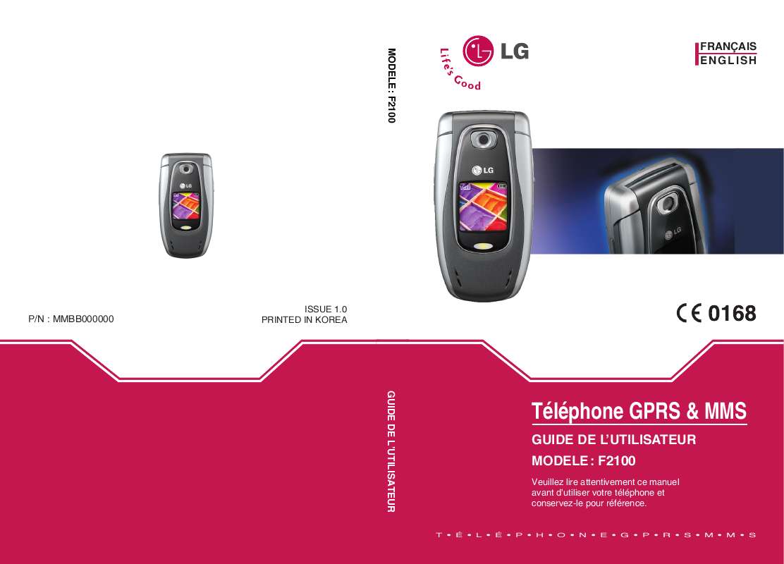 Guide utilisation LG F2100 de la marque LG