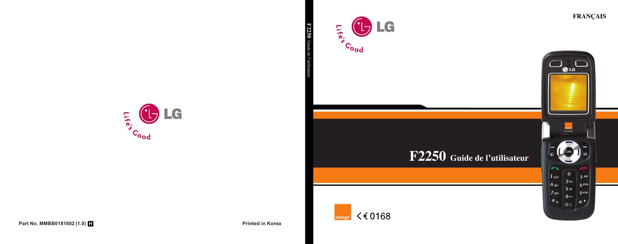 Guide utilisation LG F2250 de la marque LG