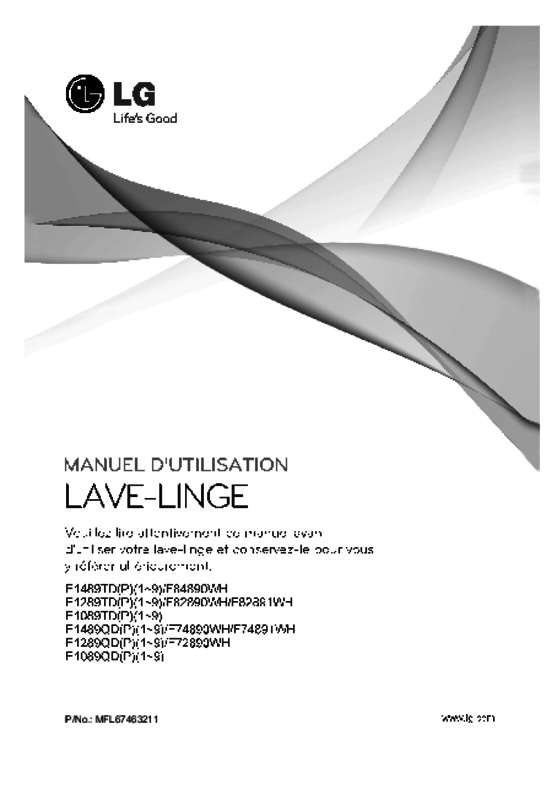 Guide utilisation LG F72891WH de la marque LG