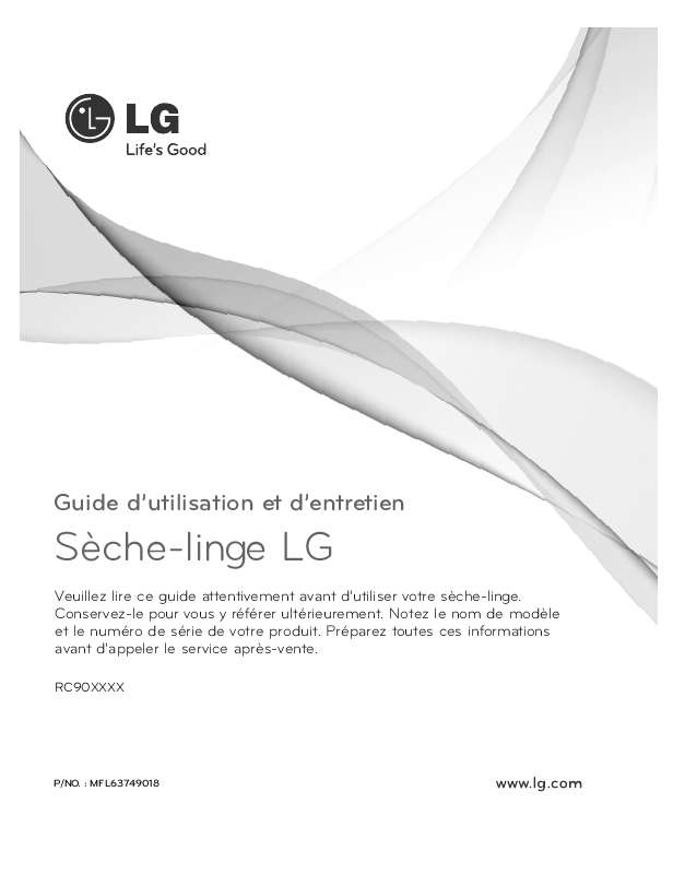 Guide utilisation LG RC-9023 WH de la marque LG