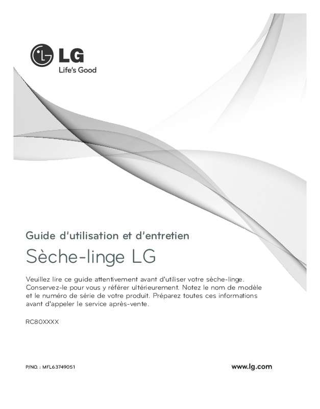 Guide utilisation LG RC8035SL de la marque LG