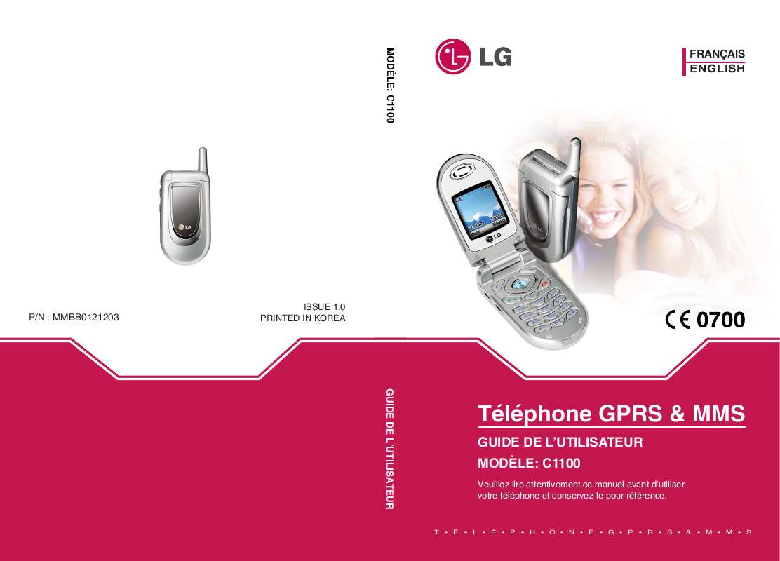 Guide utilisation LG C1100  de la marque LG