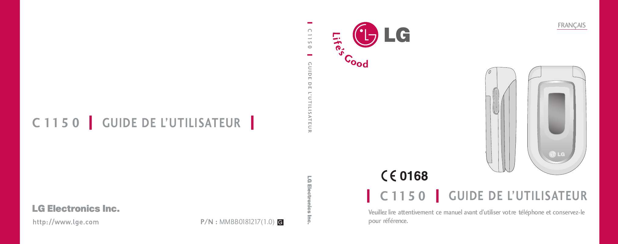 Guide utilisation LG C1150  de la marque LG