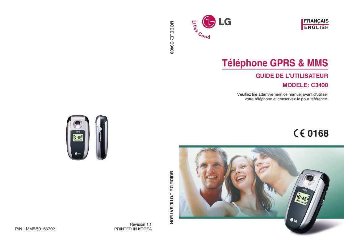 Guide utilisation LG C3400  de la marque LG