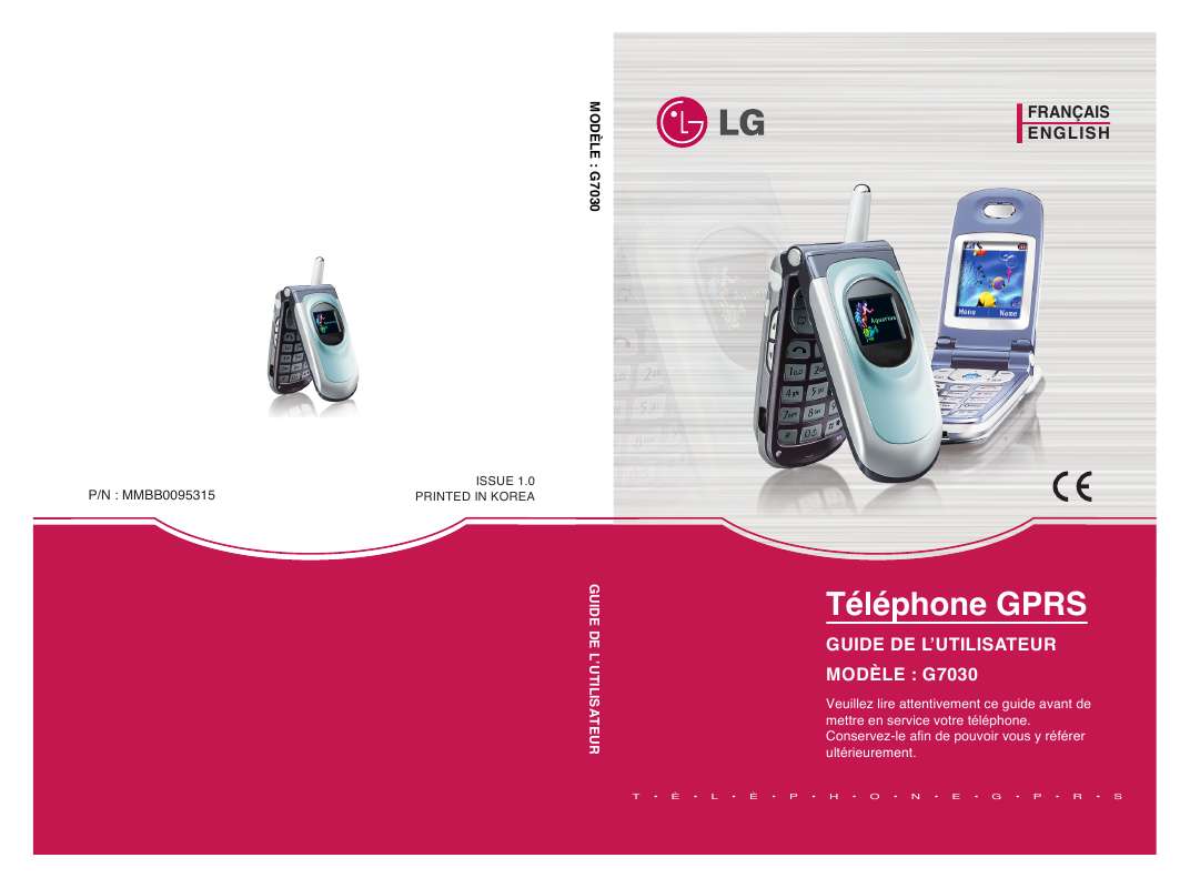 Guide utilisation LG G7030  de la marque LG