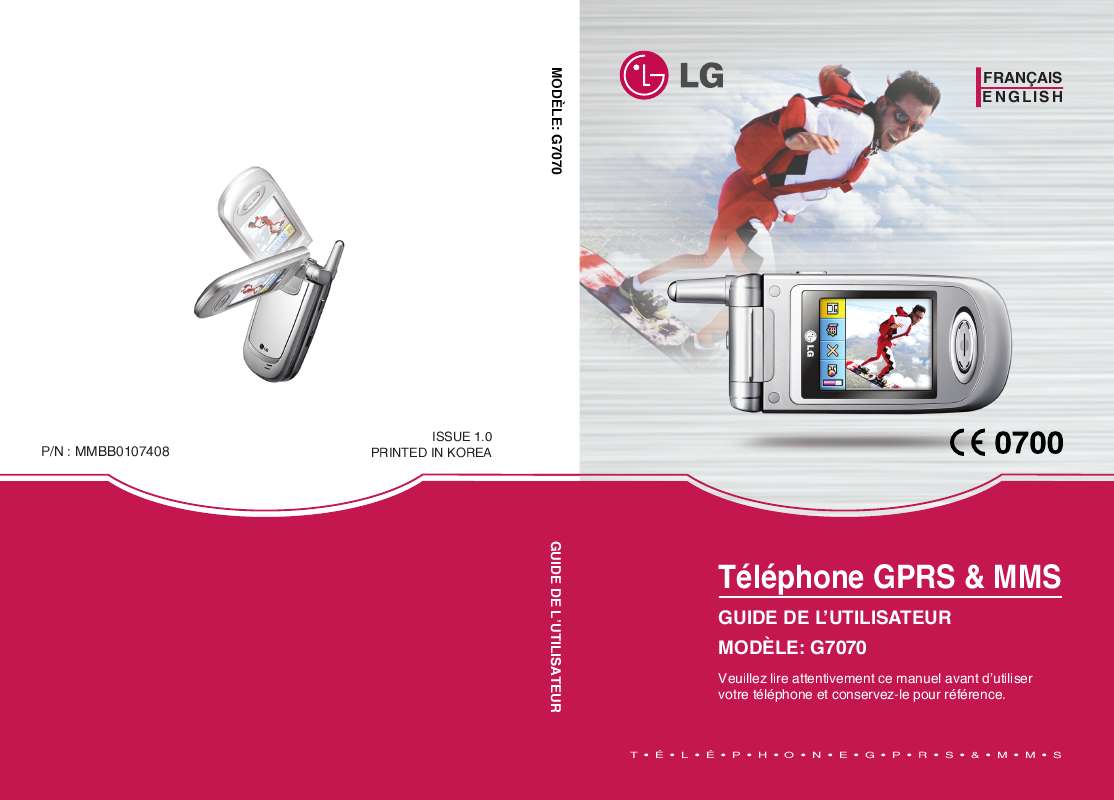 Guide utilisation LG G7070  de la marque LG